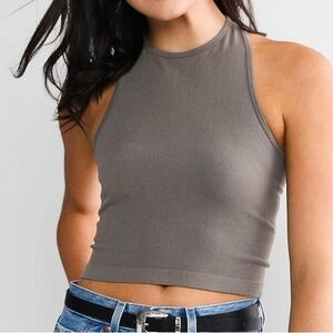 NWT Free People intimately Hayley Racerback High neck ribbed stretch Brami M-L